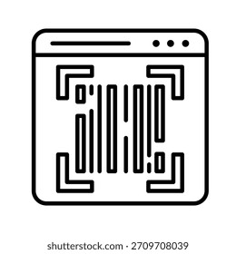 Icono de esquema de código de barras Ilustración vectorial