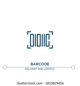 barcode outline vector icon. simple element illustration. barcode outline icon from editable delivery concept. can be used for web and mobile
