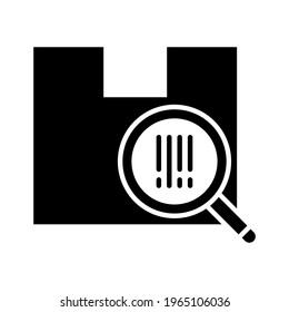 Barcode, package, search, track icon vector image. Can also be used for Delivery and logistics. Suitable for use on web apps, mobile apps and print media.