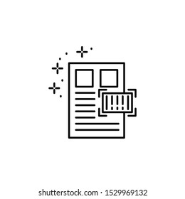 Barcode page icon. Element of qr code and barcode icon