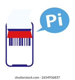 Pagamento de código de barras na ilustração da tela do smartphone