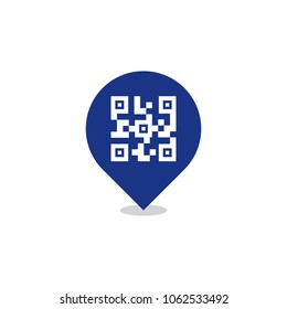 Barcode Position Logo Icon Design