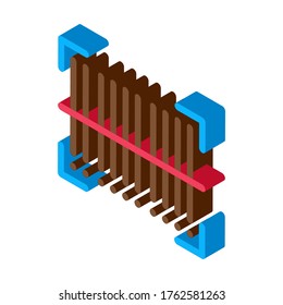 Barcode Postal Transportation Company Icon Vector isometric sign. color isolated symbol illustration