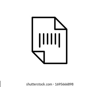 Icono de línea premium de código de barras. Pictograma sencillo de alta calidad. Iconos modernos de estilo de esquema. Dibujo vectorial de trazo en un fondo blanco.
