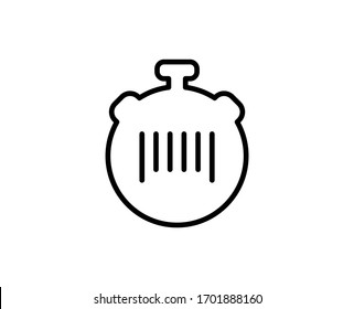 Icono de línea premium de código de barras. Pictograma sencillo de alta calidad. Iconos modernos de estilo de esquema. Dibujo vectorial de trazo en un fondo blanco.