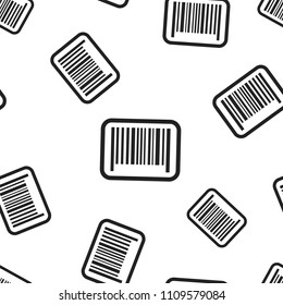 Barcode product distribution icon seamless pattern background. Business concept vector illustration. Barcode symbol pattern.