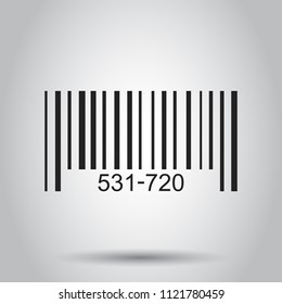 Barcode product distribution icon. Vector illustration. Business concept barcode pictogram.