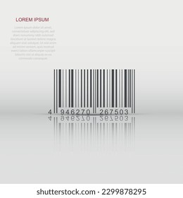 Barcode product distribution icon. Vector illustration. Business concept barcode pictogram.