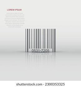 Barcode product distribution icon. Vector illustration. Business concept barcode pictogram.