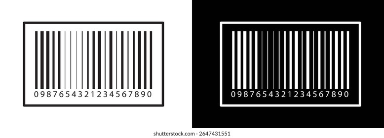 Barcode product distribution icon. Vector illustration on isolated transparent background. Business concept barcode pictogram. vector in eps 10.	
