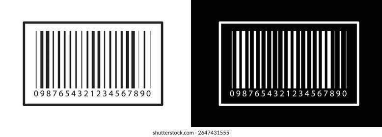 Barcode product distribution icon. Vector illustration on isolated transparent background. Business concept barcode pictogram. vector in eps 10.	