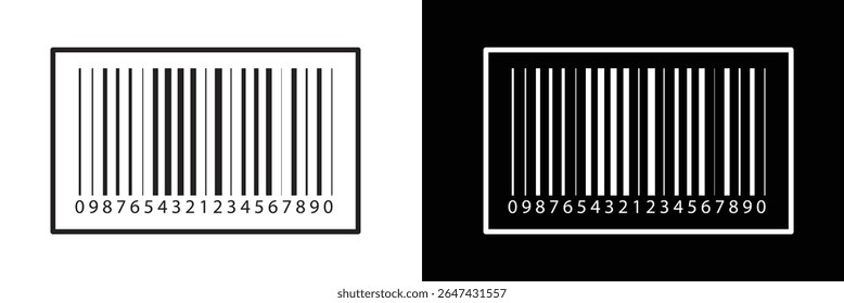 Barcode product distribution icon. Vector illustration on isolated transparent background. Business concept barcode pictogram. vector in eps 10.	
