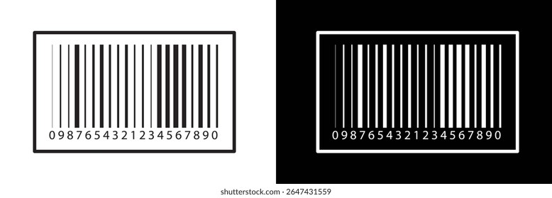 Barcode product distribution icon. Vector illustration on isolated transparent background. Business concept barcode pictogram. vector in eps 10.	