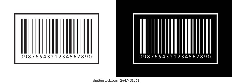 Barcode product distribution icon. Vector illustration on isolated transparent background. Business concept barcode pictogram. vector in eps 10.	