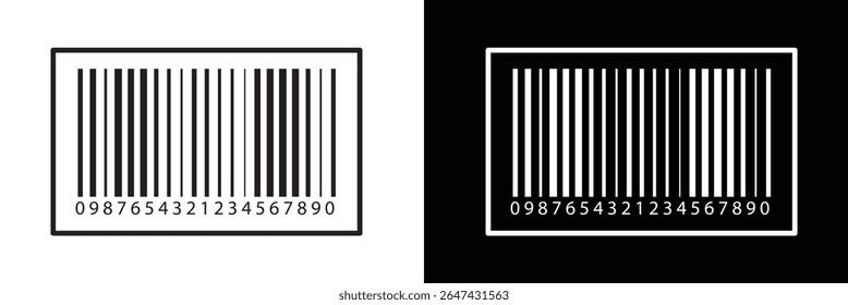 Barcode product distribution icon. Vector illustration on isolated transparent background. Business concept barcode pictogram. vector in eps 10.	