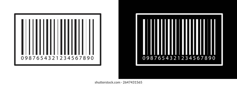 Barcode product distribution icon. Vector illustration on isolated transparent background. Business concept barcode pictogram. vector in eps 10.	