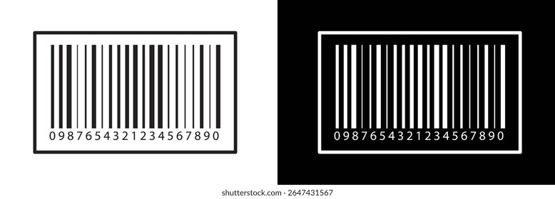 Barcode product distribution icon. Vector illustration on isolated transparent background. Business concept barcode pictogram. vector in eps 10.	