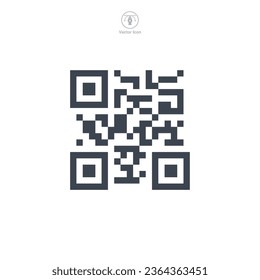 Barcode. QR Code icon symbol vector illustration isolated on white background