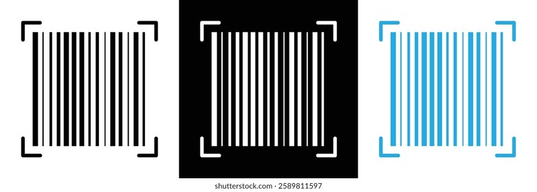 Barcode and QR code labels for scanning, retail store product ID labeling stickers. Pricing tags, serial number badges, inventory barcodes, package tracking codes vector in eps 10.