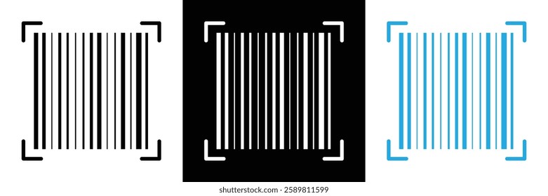 Barcode and QR code labels for scanning, retail store product ID labeling stickers. Pricing tags, serial number badges, inventory barcodes, package tracking codes vector in eps 10.