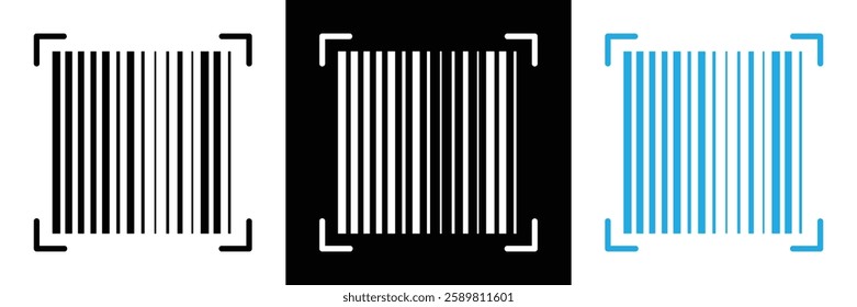 Barcode and QR code labels for scanning, retail store product ID labeling stickers. Pricing tags, serial number badges, inventory barcodes, package tracking codes vector in eps 10.