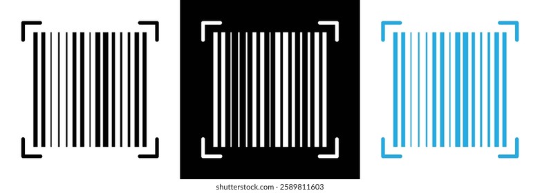 Barcode and QR code labels for scanning, retail store product ID labeling stickers. Pricing tags, serial number badges, inventory barcodes, package tracking codes vector in eps 10.