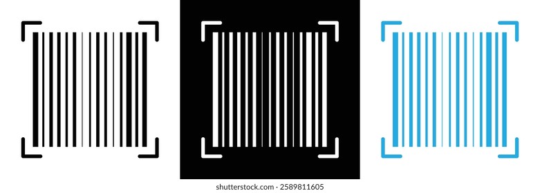 Barcode and QR code labels for scanning, retail store product ID labeling stickers. Pricing tags, serial number badges, inventory barcodes, package tracking codes vector in eps 10.