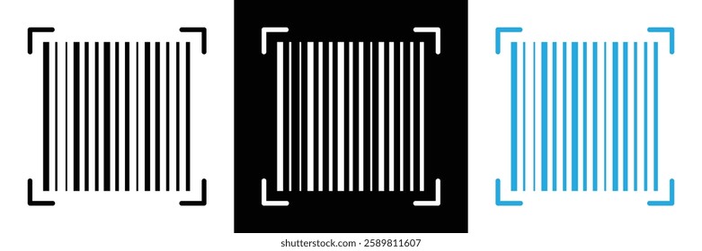 Barcode and QR code labels for scanning, retail store product ID labeling stickers. Pricing tags, serial number badges, inventory barcodes, package tracking codes vector in eps 10.