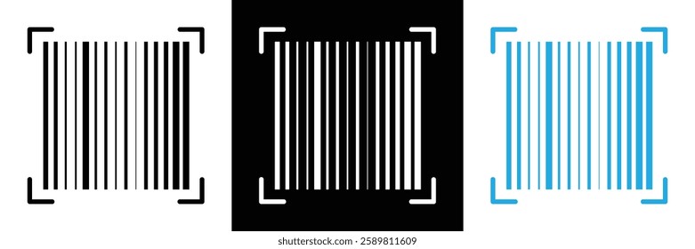 Barcode and QR code labels for scanning, retail store product ID labeling stickers. Pricing tags, serial number badges, inventory barcodes, package tracking codes vector in eps 10.