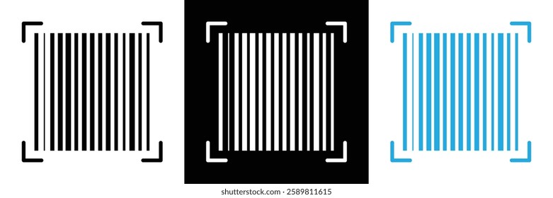 Barcode and QR code labels for scanning, retail store product ID labeling stickers. Pricing tags, serial number badges, inventory barcodes, package tracking codes vector in eps 10.