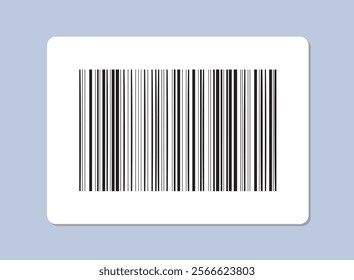 Barcode or qr code. Rectangle tag with code for scanning. Cashless payments, transfers and electronic transactions. Flat vector illustration isolated on violet background