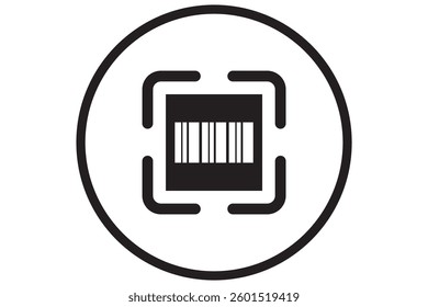 Barcode and QR Code vector line icon set. 