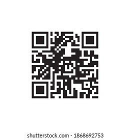 barcode, QR logo vector on white background