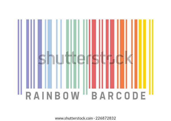 Barcode Rainbow Colors Vector Illustration Stock Vector (Royalty Free ...