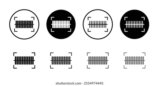 Barcode read icon Black and white outline vector