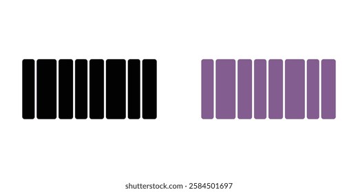 Barcode read icons pack in black and colored version
