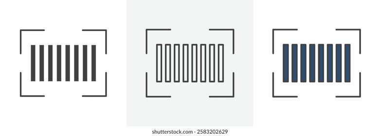 Barcode read icons pack for website designs