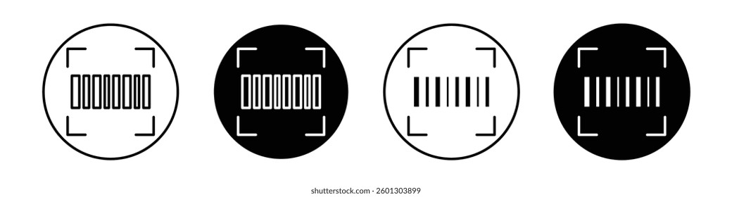 Barcode read icons vectors graphics collection
