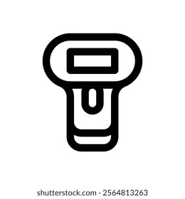 Barcode reader. Editable stroke vector icon.