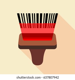 Barcode reader icon. Flat illustration of barcode reader vector icon for web