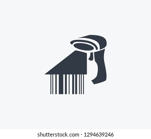 Barcode reader icon isolated on clean background. Barcode reader icon concept drawing icon in modern style. Vector illustration for your web mobile logo app UI design.