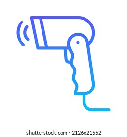 Barcode Reader Line Gradient Icon Design