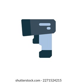 barcode reader vector icon. computer component icon flat style. perfect use for logo, presentation, website, and more. simple modern icon design flat style