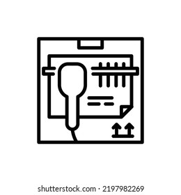 Barcode reading сolor line icon. Pictogram for web page.