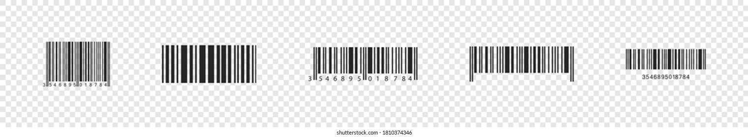 Barcode. Realistic Bar Code vector icons. Bar code, isolated. Vector illustration