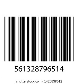 Barcode realistic icon. Flat vector illustration. Concept object design for product.