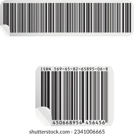 Barcode realistic vector icon isolated. Bar code 