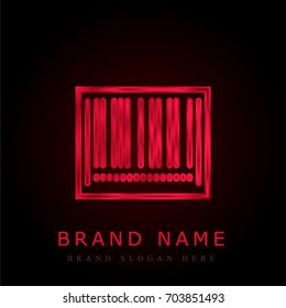 Barcode red chromium metallic logo