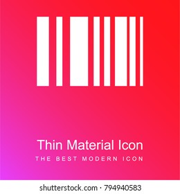 Barcode red and pink gradient material white icon minimal design