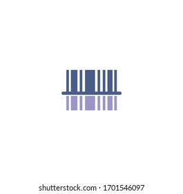 Barcode related icon on background for graphic and web design. Creative illustration concept symbol for web or mobile app.
